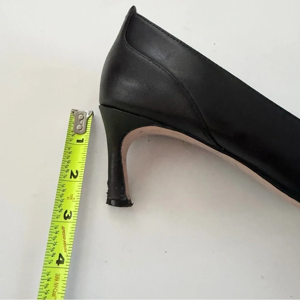 27 Edit Naturalizer Classic Black Leather Heels Pointed Toe Pumps Size 7